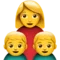 Family: Woman, Boy, Boy emoji on Apple iOS 14.5