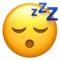 Sleeping Face emoji on Apple iOS 17.4