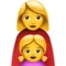 Family: Woman, Girl emoji on Apple iOS 11.1