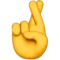 Crossed Fingers emoji on Apple iOS 12.1