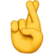 Crossed Fingers emoji on Apple iOS 17.4