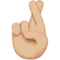 Crossed Fingers: Medium-Light Skin Tone emoji on iPhone (iOS 12.1)