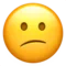 Confused Face emoji on Apple iOS 17.4