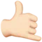 Call Me Hand: Light Skin Tone emoji on iPhone