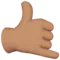 Call Me Hand: Medium Skin Tone emoji on iPhone (iOS 13.1)