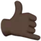 Call Me Hand: Dark Skin Tone emoji on iPhone