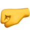 Left-Facing Fist emoji on iPhone