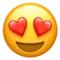 Smiling Face with Heart-Eyes emoji on Apple iOS 17.4