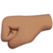 Vänstervänd näve: Mellan hudton emoji på iPhone (iOS 12.2)