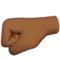 Left-Facing Fist: Medium-Dark Skin Tone emoji on iPhone