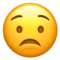 Endişeli Yüz Apple üzerinde emoji iOS 17.4