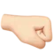 Right-Facing Fist: Light Skin Tone emoji on Apple iOS 11.3