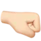 Right-Facing Fist: Light Skin Tone emoji on iPhone