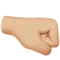 Right-Facing Fist: Medium-Light Skin Tone emoji on iPhone