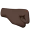 Right-Facing Fist: Dark Skin Tone emoji on Apple iOS 14.6