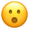 Face with Open Mouth emoji on iPhone