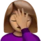 Woman Facepalming: Medium Skin Tone emoji on iPhone