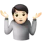 Person Shrugging: Light Skin Tone emoji on Apple iOS 14.2