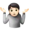 Person Shrugging: Light Skin Tone emoji on iPhone