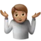 Person Shrugging: Medium Skin Tone emoji on iPhone