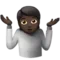 Person Shrugging: Dark Skin Tone emoji on iPhone