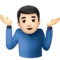 ️ Man Shrugging: Light Skin Tone emoji on Apple iOS 14.6