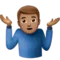 ️ Man Shrugging: Medium Skin Tone emoji on Apple iOS 17.4