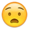 Cara angoixada emoji a Apple iOS 9.3