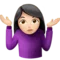 ️ Woman Shrugging: Light Skin Tone emoji on Apple iOS 14.5