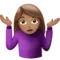 Woman Shrugging: Medium Skin Tone emoji on iPhone
