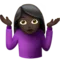 Woman Shrugging: Dark Skin Tone emoji on iPhone