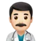 Man Health Worker: Light Skin Tone emoji on iPhone