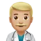 ️ Man Health Worker: Medium-Light Skin Tone emoji on Apple iOS 12.1