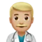 Man Health Worker: Medium-Light Skin Tone emoji on iPhone