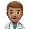 ️ Man Health Worker: Medium Skin Tone emoji on Apple iOS 11.3
