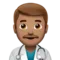 ️ Man Health Worker: Medium Skin Tone emoji on Apple iOS 17.4