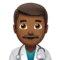 Man Health Worker: Medium-Dark Skin Tone emoji on iPhone (iOS 12.1)