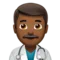Man Health Worker: Medium-Dark Skin Tone emoji on iPhone