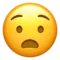 Anguished Face emoji on iPhone