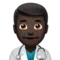 Man Health Worker: Dark Skin Tone emoji on iPhone