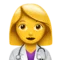 Woman Health Worker emoji on iPhone (iOS 12.1)
