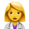 Woman Health Worker emoji on iPhone