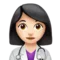 ️ Woman Health Worker: Light Skin Tone emoji on Apple iOS 14.5