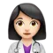 ️ Woman Health Worker: Light Skin Tone emoji on Apple iOS 17.4