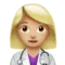 Woman Health Worker: Medium-Light Skin Tone emoji on iPhone (iOS 12.1)