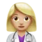 Woman Health Worker: Medium-Light Skin Tone emoji on iPhone