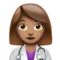 Woman Health Worker: Medium Skin Tone emoji on iPhone (iOS 12.1)