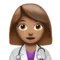Woman Health Worker: Medium Skin Tone emoji on iPhone