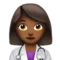 ️ Woman Health Worker: Medium-Dark Skin Tone emoji on Apple iOS 12.1