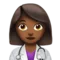 ️ Woman Health Worker: Medium-Dark Skin Tone emoji on Apple iOS 17.4